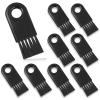 8 Pcs Shaver Cleaning Brush Set for Electric Hair Clippers - Razor Cleaner Nylon Hair Brush Set (Black) view 1
