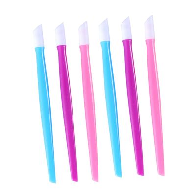 Beatifufu 30pcs Plastic Nail Art Tools Dead Skin Pusher Nail Cuticle Cleaner Exfoliating Scrub for Manicure Pedicure