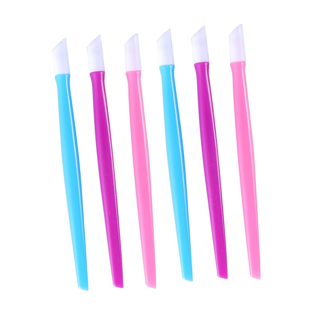 Beatifufu 30pcs Plastic Nail Art Tools Dead Skin Pusher Nail Cuticle Cleaner Exfoliating Scrub for Manicure Pedicure