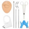 6ixGosh Soft Silicone Body Parts Model Elegant DIY Body Piercing Kit Human Body Part Displays Set Silicone Ear Mouth Nose Eye Tongue Navel Model for Piercing Practice and Jewelry Display, Eye view 1