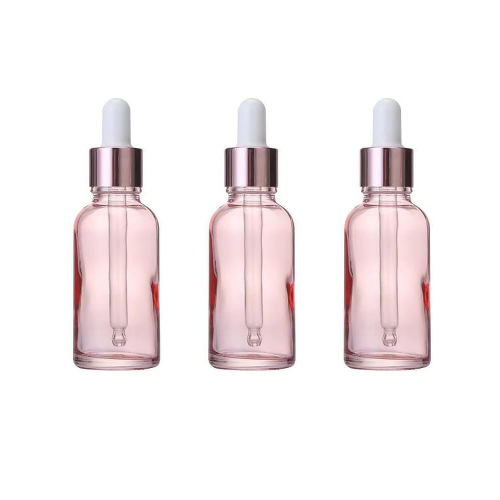 BFLCTTBD 3PCS Glass Tincture Jars Dropper Vials Bulk Glass Dropper Bottles Serum Bottles Eye Drop Container Oil Dropping Bottles Diffuser Dropper
