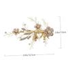 Beatifufu Elegant Pearl Edge Hair Clip for Women Bridal Hairpin Floral Hair Pin Flower Clip for Wedding Party Prom view 2