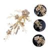 Beatifufu Elegant Pearl Edge Hair Clip for Women Bridal Hairpin Floral Hair Pin Flower Clip for Wedding Party Prom view 4