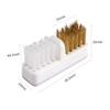 Airgoesin 6pcs Bur Cleaning Brass Wire Nylon Brush Dental Nail File Nail Drill Suitable for Cleaning Paint Rust Dirt, Adhesive Tab on The Back view 2