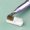 Airgoesin 6pcs Bur Cleaning Brass Wire Nylon Brush Dental Nail File Nail Drill Suitable for Cleaning Paint Rust Dirt, Adhesive Tab on The Back view 3
