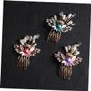 Beatifufu Bridal Hair Comb Manmade and Crystals Elegant Green Wedding Headpiece for Special Occasions for Brides Parties and Anniversaries view 2
