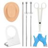 6ixGosh Soft Silicone Body Parts Model Elegant DIY Body Piercing Kit Human Body Part Displays Set Silicone Ear Mouth Nose Eye Tongue Navel Model for Piercing Practice and Jewelry Display, Tongue view 1