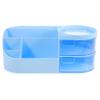 Amosfun Makeup Desk Organizer with Drawers Large Capacity Storage Box for Cosmetics Stationery and Toiletries for Dresser Bathroom and Desktop Use Blue view 1
