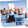 Amosfun Makeup Desk Organizer with Drawers Large Capacity Storage Box for Cosmetics Stationery and Toiletries for Dresser Bathroom and Desktop Use Blue view 4
