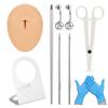 6ixGosh Soft Silicone Body Parts Model Elegant DIY Body Piercing Kit Human Body Part Displays Set Silicone Ear Mouth Nose Eye Tongue Navel Model for Piercing Practice and Jewelry Display, Belly Button view 1