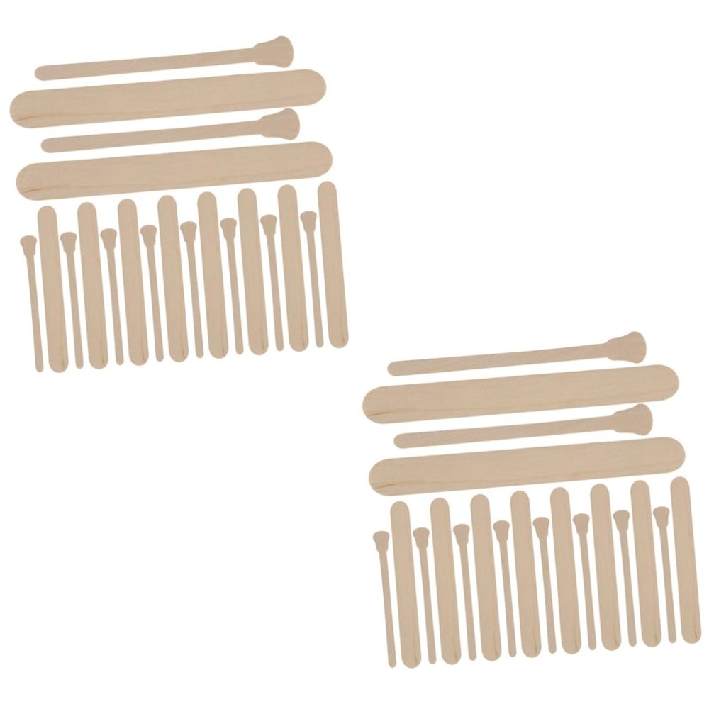 FOMIYES 200pcs Wooden Waxing Sticks Smooth Wax Applicator Spatulas for Hair Removal and Home Use for Areas and Precise Application