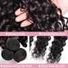 28 Inch Deep Wave Human Hair Bundles 1 Bundle Water Wave Bundles 100% Unprocessed 12A Virgin Wet and Wavy Double Weft Deep Curly Weave Brazilia Natural Black view 2
