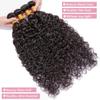 28 Inch Deep Wave Human Hair Bundles 1 Bundle Water Wave Bundles 100% Unprocessed 12A Virgin Wet and Wavy Double Weft Deep Curly Weave Brazilia Natural Black view 3
