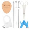 6ixGosh Soft Silicone Body Parts Model Elegant DIY Body Piercing Kit Human Body Part Displays Set Silicone Ear Mouth Nose Eye Tongue Navel Model for Piercing Practice and Jewelry Display, Lip view 1