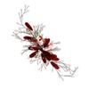 Beatifufu 1pc Red Flower Bridal Hair Clip Floral Headdress for Weddings Versatile Hair Accessory for Brides Flower Girls and Special Occasions view 1