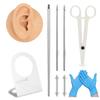 6ixGosh Soft Silicone Body Parts Model Elegant DIY Body Piercing Kit Human Body Part Displays Set Silicone Ear Mouth Nose Eye Tongue Navel Model for Piercing Practice and Jewelry Display, Right-ear view 1
