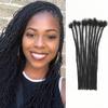 0.2cm Width 6Inch 20 Strands Loc Extension Human Hair 100% Handmade Permanent Real Dreadlock Extensions Human Hair For Women/Men/Kids Can Be Dyed Bleached Curled (width 0.2cm #1B color) view 1