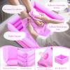 FillTouch 12 Pcs Foot Spa Kit for Girls Kids 12.5''x12.5''x8.3'' Foot Care Bath and 12''x28'' Hand Towels Washbasin Salon Towels Portable for Sleepover Spa Swim Birthday Party Supplies(Light Purple) view 4
