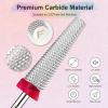 Super Long 5 in 1 Nail Drill Bits (Silver-F) with Classic 5 in 1 Nail Drill Bit (Purple-M) view 2