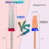 Super Long 5 in 1 Nail Drill Bits (Silver-F) with Classic 5 in 1 Nail Drill Bit (Purple-M) view 3