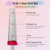 Super Long 5 in 1 Nail Drill Bits (Silver-F) with Classic 5 in 1 Nail Drill Bit (Purple-M) view 4