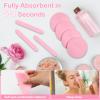 84 Pcs Facial Sponge Compressed, Luxiv Face Cleansing Sponge for Estheticians Compressed Makeup Sponge Round Wash Face Sponges for Women Compress Exfoliating Removal Sponge (Pink) view 4