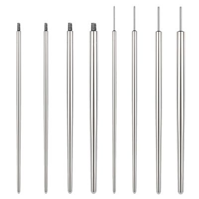 6ixGosh 20G 18G 16G 14G Piercing Taper Insertion Pins Stainless Steel Screw On Threadless Insertion Pin Taper for Nose Lip Ear Cartilage Monore Tragus Helix Body Piercing Stretching Kit