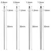 6ixGosh 20G 18G 16G 14G Piercing Taper Insertion Pins Stainless Steel Screw On Threadless Insertion Pin Taper for Nose Lip Ear Cartilage Monore Tragus Helix Body Piercing Stretching Kit view 2