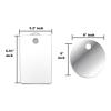 Acrylic Shower Shaving Mirror Men Women Anti Fog Travel, Rectangle view 3