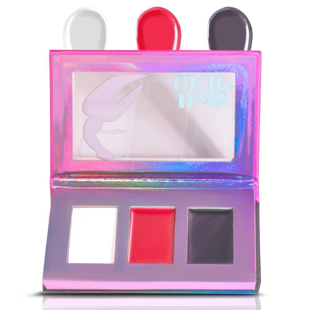 Profusion Cosmetics Sea Witch Face & Body Paint Long-Wearing Cream Palette with 3 Richly Pigmented Shades, Smudge-Proof Formula for Creative Festival & Costume Makeup (Death Grip)