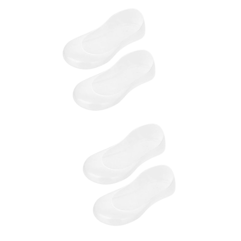 FOMIYES 2pcs Full Silicone Gel Socks for Foot Care Moisturizing Protector for Cracked Heels Reusable Foot Pads for Enhancing White