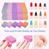 Nail Buffers (100 Pack), Mini Buffer Block Nail File for Acrylic Nails and Natural Nails, 100/180 Grit Nail Buffer Block Bulk Buffing Blocks for Nail Buff Professional Manicure File Blocks Mix Color view 2
