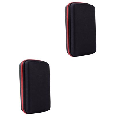 NOLITOY 2pcs Razor Case for Travel Sturdy Eva Shaver Organizer Mesh Pocket Easy Access Double Zipper Random Color