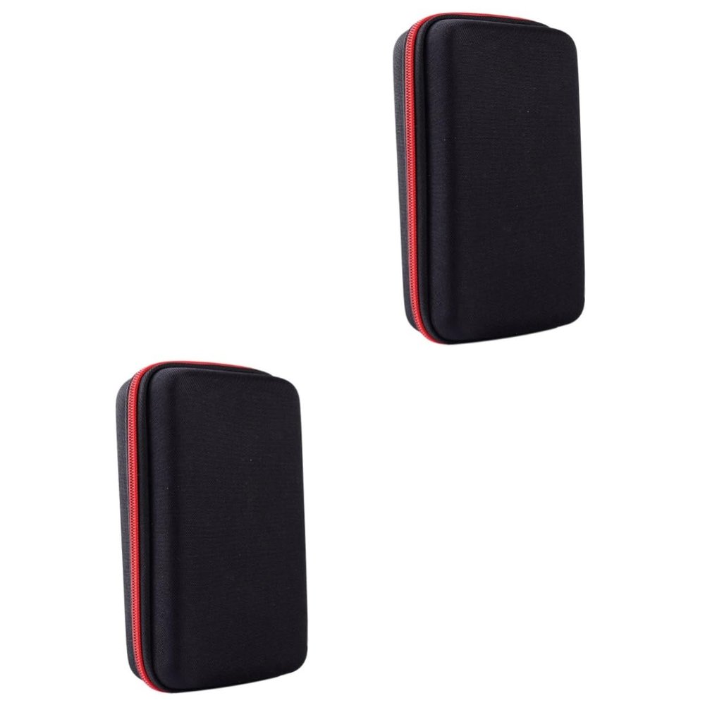 NOLITOY 2pcs Razor Case for Travel Sturdy Eva Shaver Organizer Mesh Pocket Easy Access Double Zipper Random Color