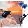 10 Pcs Double Flower Rhinestone Hair Clip For Women Crystal Fancy Hair Clips Thick Long Decorative hair Accessories view 3