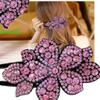 10 Pcs Double Flower Rhinestone Hair Clip For Women Crystal Fancy Hair Clips Thick Long Decorative hair Accessories view 4