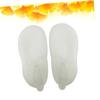 Outanaya Silicone Gel Moisturizing Boat Socks for Cracked Heels and Dry Feet Anti-Cracking Breathable and Non-Toxic Protective Silicone Socks White Reusable and Compatible with All Shoe Types view 2