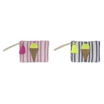 Home ESPRIT Toiletry Bag Blue Pink 26 x 2 x 19 cm (2 Units), Multicoloured