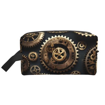 Ogniwo Steampunk Gears Toiletry Bag, Makeup Cosmetic Bag, Travel Bag For Toiletries, Storage Bag With Zipper
