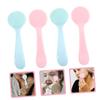 Outanaya 4pcs Silicone Face Cleansing Brush Facial Exfoliator and Scrubber for Deep Cleaning Blackhead Removal and Skin Massage and Colors view 2