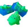 Alligator toy embedded glycerine soap bar great stocking stuffer, gift soap, fun soap, Easter basket filler view 1