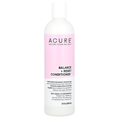 Acure Balance + Reset Conditioner | Featuring Watermelon Fruit Extract & Blood Orange to Help Refresh & Reset Hair, 12 Fl Oz
