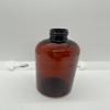 16 oz Amber Boston Plastic Bottles with Pump Cap BPA Free - Shampoo, Lotion, Liquid Soap, Air Fresheners, Hand Cleaner, Massage Oils (5 Pack) view 3