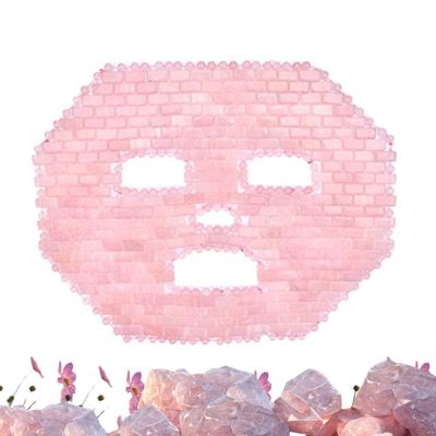 100% Authentic Rose Quartz Mask for Face and Eyes Weighted Crystal Mask for Facials100% All Natural Cooling Stone Face MaskDiminish PuffinessSoothe Eye FatigueDark CirclesBest Mother's Day Gift