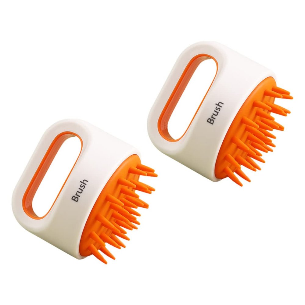 Beavorty 2pcs Shower Hair Massage Brush Non- Scalp for Deep Cleansing and Circulation Versatile Bathing Tool for Dandruff Control