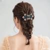 10 Pcs Double Flower Rhinestone Hair Clips fancy decorative hair clip hair accessories for women crystal hair barrettes hair decorations women thick hair view 4