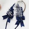 TTYAO REII Lace Headband Lolita Maid Cosplay Headband Headdress Women Vintage Lolita Hair Accessories (Navy Blue) view 3