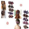 10 Pcs Double Flower Rhinestone Hair Clips fancy decorative hair clip hair accessories for women crystal hair barrettes hair decorations women thick hair view 1