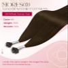 Moresoo Nano Ring Hair Extensions Human Hair Dark Brown Nano Bead Hair Extensions Human Hair Straight Nano Tip Extensions Add Length 50G/50S 16 Inch view 2