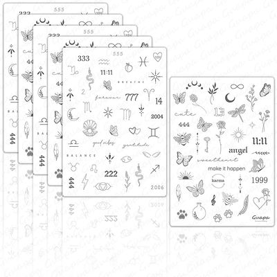 Rasmet Silicone Tattoo Training Pad - 1.5mm Thickness, Double Sided, Pre-printed Gray Design, Fine Line, Tiny Tattoo Practice Skin for Line Practice & Shading (3PCS White Pad)